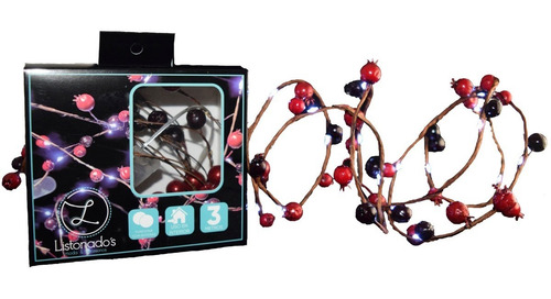 Imagen 1 de 4 de Guirnalda De Cerezas Con Luz Led,adorno Navideño,bm-wg-01