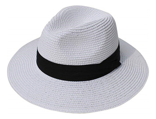 Sombrero De Paja Ancho En U Panama Roll Up Fedora 7885