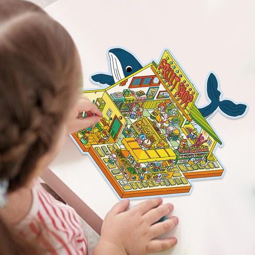 Pegatina De Escena De La Casa En Miniatura La Escena De Dibu