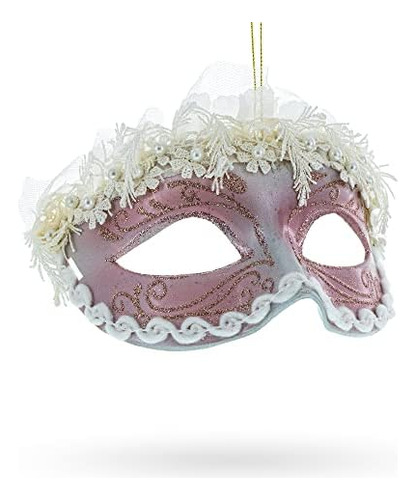 Whimsical Carnival Mask Blown Glass Christmas