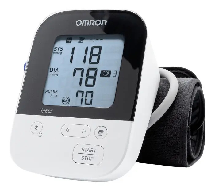 Monitor de pressão arterial Omron Hem7156 Bt Arm, cor branca
