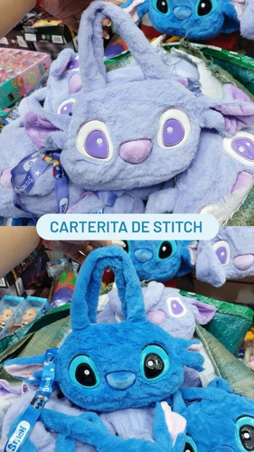 Cartera Bolso Stitch Peluche Regulable Super Lindos 