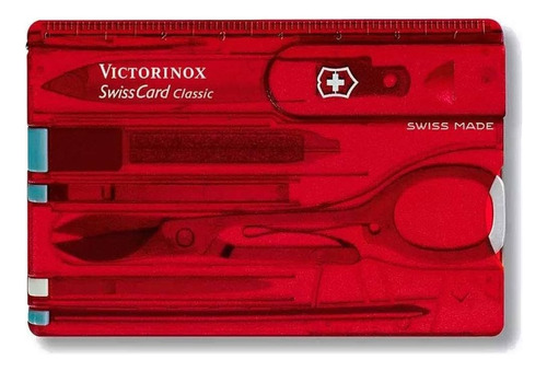   Tarjeta Swiss Card Classic  Victorinox 13 U Rojo Tra 22979