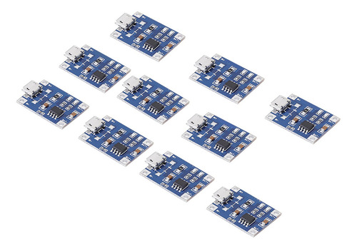Módulo De Carga 5v Micro Usb 10 Unidades Para Batería Litio
