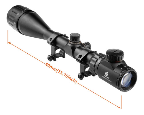Beileshi 6-24x50 Aoeg Optics Caza Rifle Scope Red & Green Il