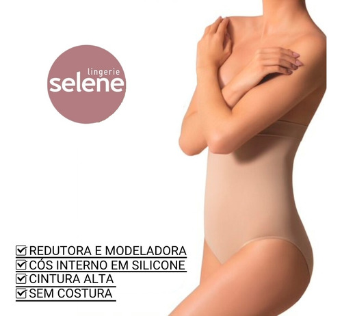 Calcinha Feminina Redutor Sem Costura Alta Compressão Selene