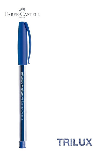 Bolígrafo Faber Castell Trilux con punta azul, 1,0 mm