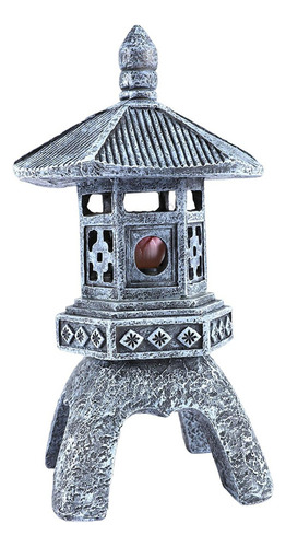 Estatua De Luz De Jardín Linterna De Pagoda Solar Duradera