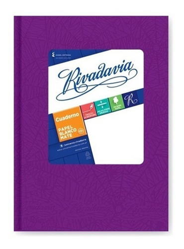 Cuaderno Rivadavia 16x21cm Tapa Dura X50 Hojas Rayadas