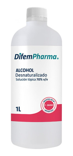Alcohol Desnaturalizado Difem Pharma 1 L
