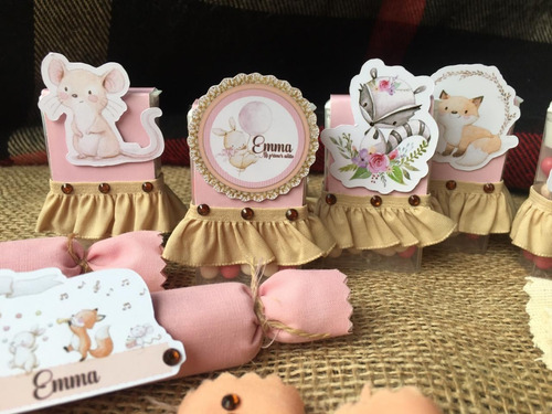 Candy Bar Golosinas Personalizadas Tela Bautismo Cumpleaños!