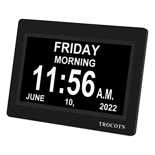 Reloj De Pared Reloj Calendario Digital De 7 Pulgadas P...