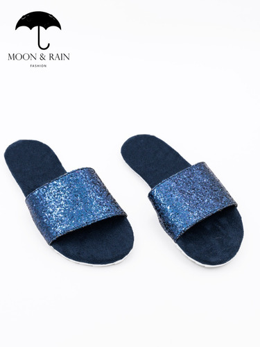 Imagen 4 de 4 de Sandalias De Piso Para Dama Marino Brillante Moon & Rain