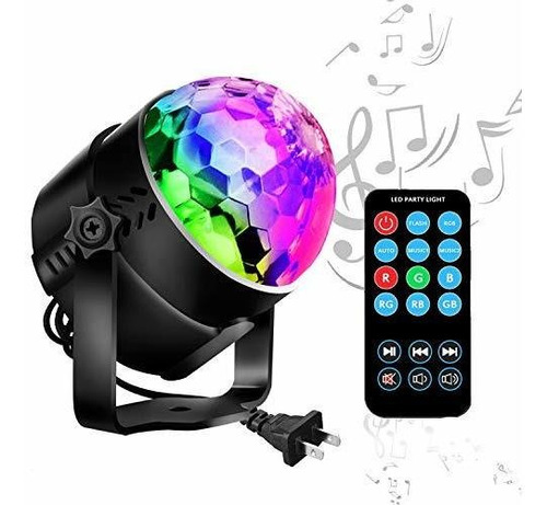Imagen 1 de 9 de Bola De Discoteca Luces De Fiesta Led-ttf Sonido Activado