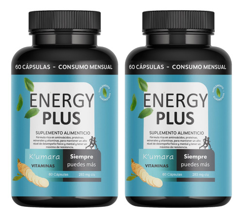 Energia Para Tu Dia Y Consentracion Energizante Natural X 2