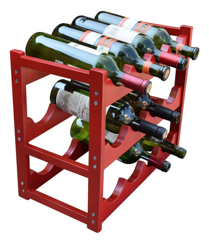 Cava Madera 12 Botellas Hogare Elegante Y Moderna Rojo