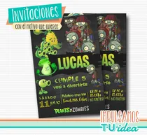 Comprar Plants Vs Zombies, Invitación Plants Vs Zombies Imprimible 