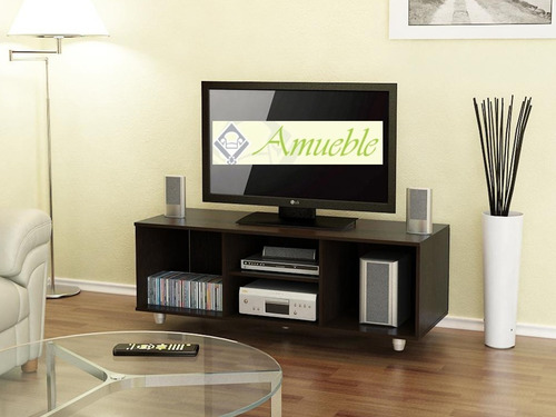 Mesa Rack Tv Lcd Led Mueble Modular Melamina Wengue Nogal