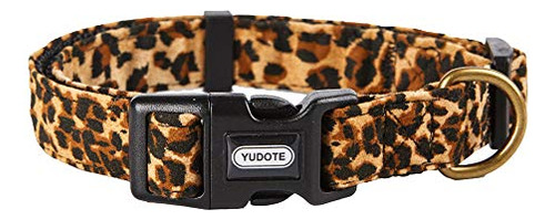 Collares Ajustables Para Perros Yudote, Estampado Leopardo,