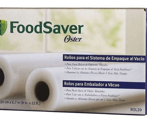 Pack 2 Cajas Para Oster Foodsaver Rol20 (4 Rollos)