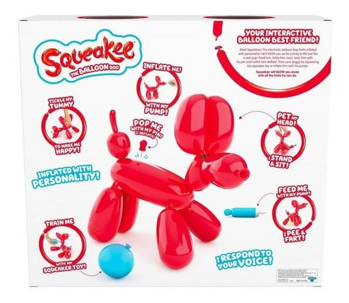 Squeakee Perro Tipo Globo Interactivo Con Sonido Movimiento