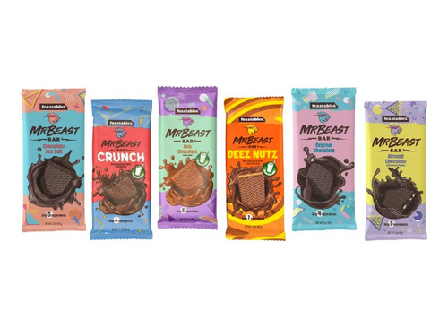 Mr Beast Chocolate (pack De 6 Barras) Feastables 60 G