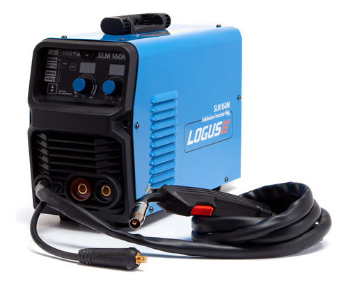 Soldadora Eléctrica Inverter Logus Mig + Electrodo 160amp Color Azul