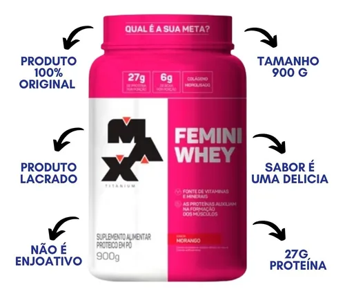 Whey protein hotsell feminino max titanium