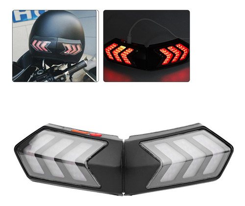 Casco Inalámbrico Led Luz De Seguridad Moto Moto Giro