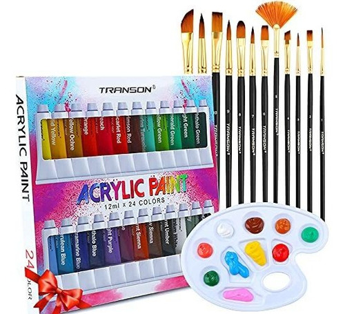 Art Paint - Pintura - Transon Acrylic Paint Set 24-color Wit