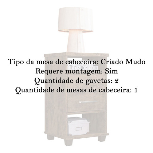Imagem 3 de 5 de Mesa Cabeceira Retro Madeira Quarto Mesinha Cor Cacau