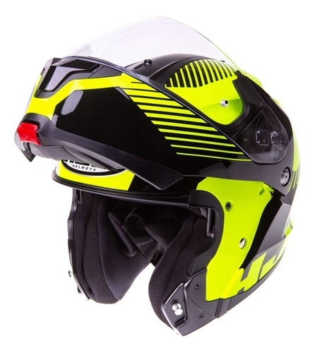 Casco Moto Hjc Rebatible Modular C91 Prod Fluo Con Lentes