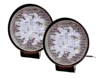 Comprar Par Faro 9 Led Redondo 27w Camión Maquinaria Agrícola Y Vial