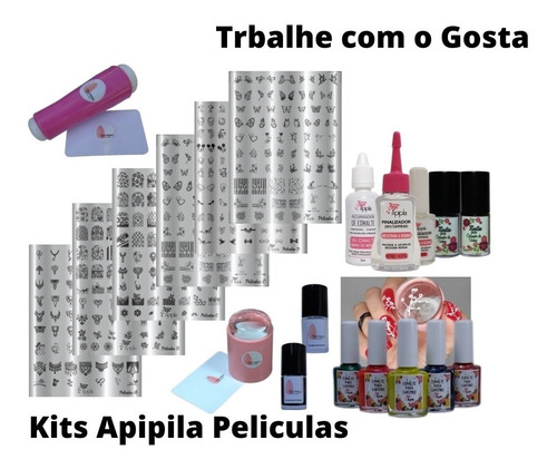 Imagem 7 de 8 de Placa Para Carimbo De Unhas Apipila Peliculas E