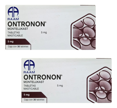 Ontronon Montelukast 5 Mg 2 Cajas Con 30 Tabs Mast C/u Raam