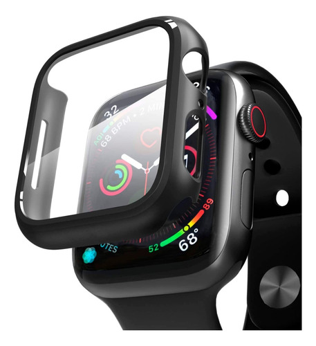 Capa Bumper Vidro Temperado Compatível Apple Watch Premium Diâmetro 42 Mm