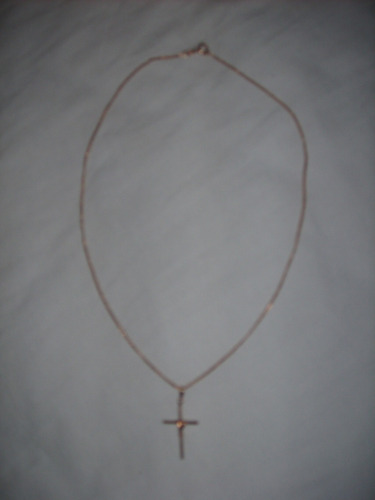 Corrente Folheado A Ouro Com Crucifixo.