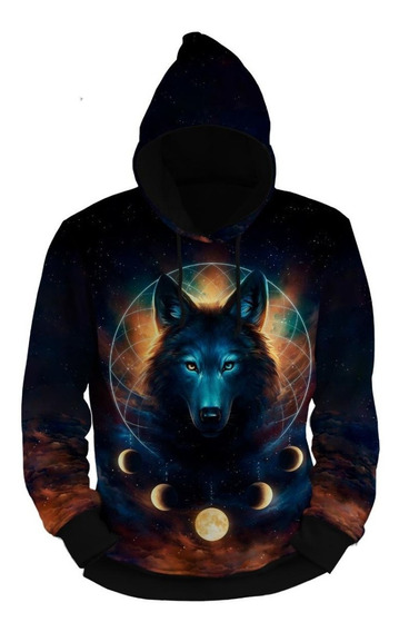 blusa de frio lobo 3d