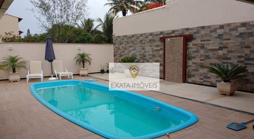 Imagem 1 de 23 de Casa Linear (em Terreno Inteiro) Com Piscina, Ouro Verde, Rio Das Ostras. - Ca0666