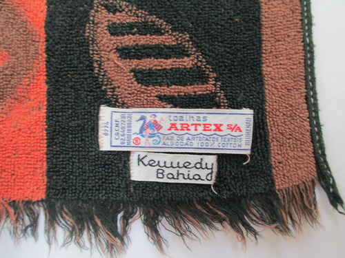 Kennedy Bahia -rarissima Tapeçaria Industrial- Toalha Artex (Usado)