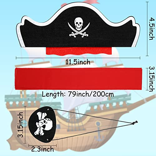 Conjunto De Accesorios De Disfraz De Pirata Parches De Ojo D