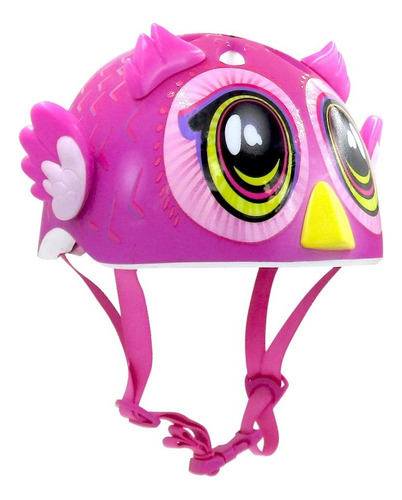 Casco Big Eyes Owl 3d Rosa Talla 1-3 48-52cm C-preme Talla Chico