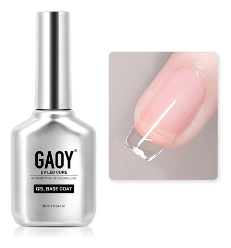 Gaoy Capa Base De Gel Para Esmalte De Uñas De Gel, 0.6 Onz.