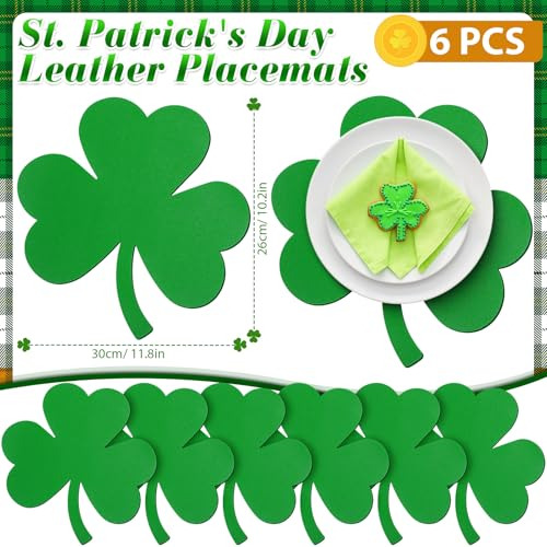 Juego De 6 Individuales De Cuero Remerry Shamrock Para El D