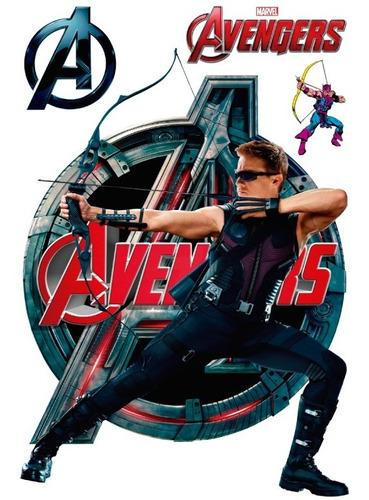 Avengers-i 12 Vinil Decorativo Súper Héroes, Hawk Eye