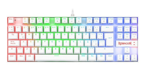 Imagen 1 de 3 de Teclado Gamer Redragon Kumara Blanco K552 O.red Español