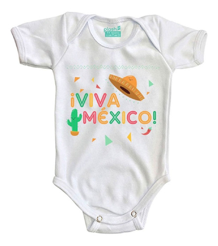 Pañalero Viva México Sombrero Body Bebé Estampado