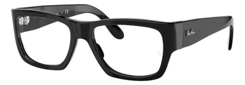 Óculos De Grau - Ray-ban - Nomad Wayfarer Rx5487 2000 54 Cor Preto