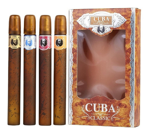 Set Lociones Cuba Classic 4 Pzas De 30 Ml