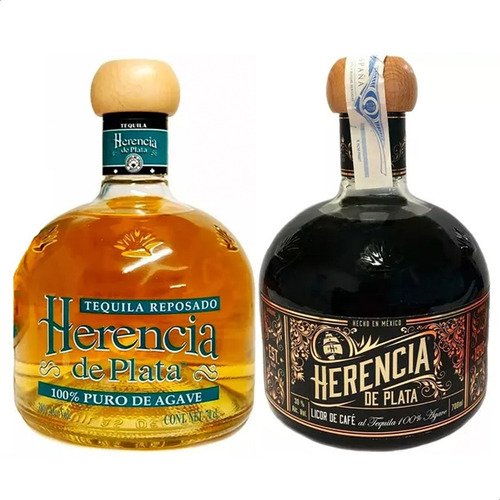 Tequila Herencia De Plata Café + Reposado Puro De Agave